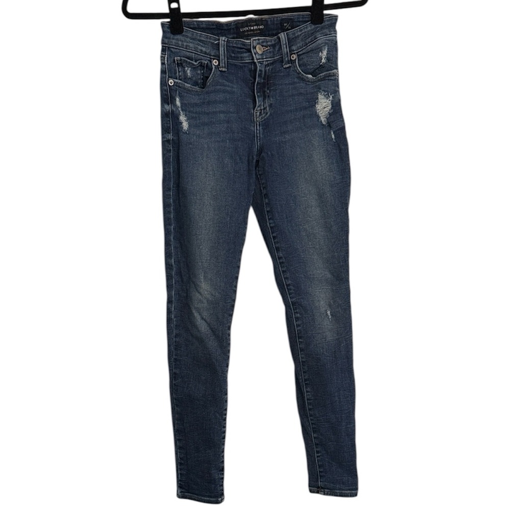Lucky Brand Ava Skinny Jeans with Factory Distressing